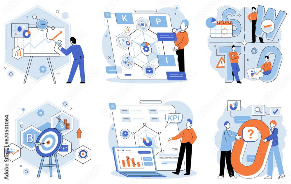 Poster business strategy. vector illustration effective communication enhances team dynamics and productivi