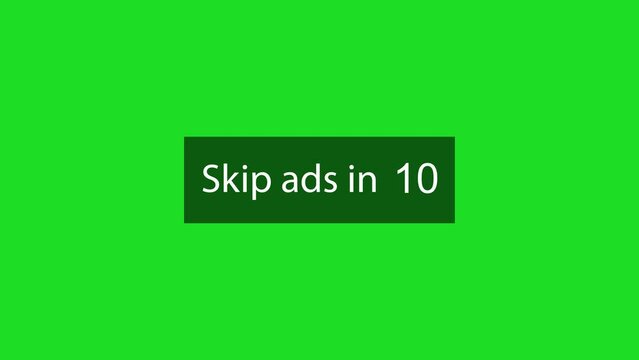 skip ads in animation template green screen background