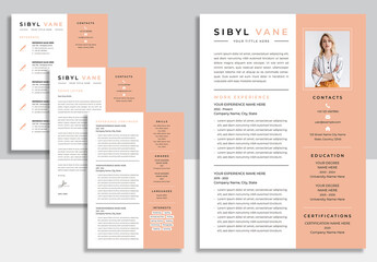 Minimalist Resume Design with Cover Letter