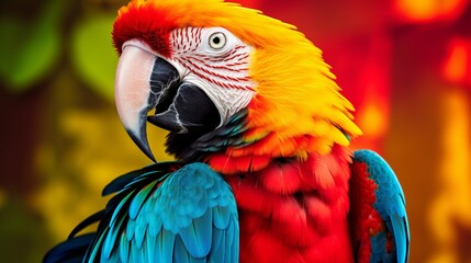 Naklejka premium Parrot fowl color palette with complimentary swatches