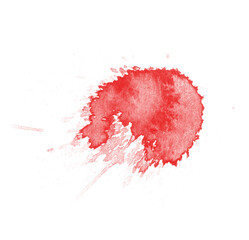Blood splatter, horror backgrounds. Watercolor brush isolated on PNG background for art design....