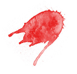 Red liquid splashes, swirl waves with scatter drops. Royalty high-quality free stock PNG of paint...