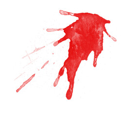 Blood splatter, horror backgrounds. Watercolor brush isolated on PNG background for art design. Royalty high-quality transparent stock of abstract drops brush for painting, ink splatter, bloodstain