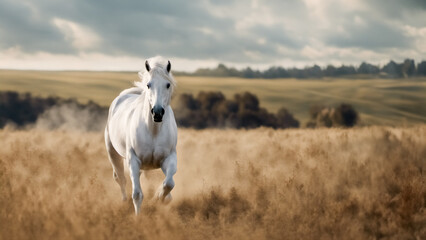 Maestosità Equina- Il Cavallo Bianco nella Prateria