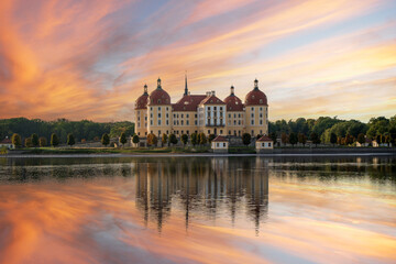 Moritzburg Palace view in Saxony of Germany 