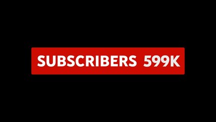 isolated 1 million Subscribers count down template 4k red subscribe button. numbers counting increasing animation alpha channel