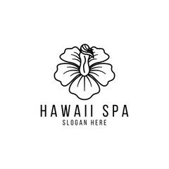 hawaii salon and spa logo design concept