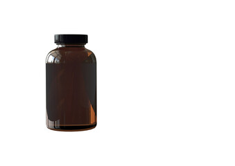 Blank plain supplement bottle for healthy project.