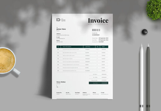 Clean Invoice Layout