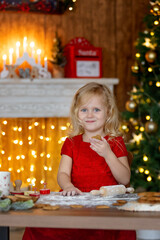 Beautiful children, blond kids, siblings, playing in decorated home for Christmas, enjoying holidays