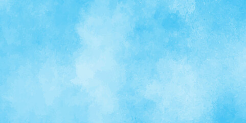 Abstract shinny Summer seasonal natural cloudy blue sky background,Hand painted watercolor shades sky clouds, Bright blue cloudy sky vector illustration.	