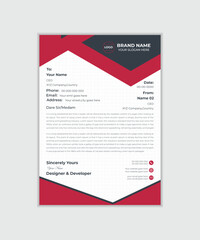 Clean and elegant letter head design template. Modern and formal latest creative vector illustration print letter head design.