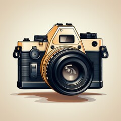 minimalistic camera logo perfect for a print