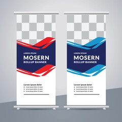 
Modern abstract minimal business stand banner design