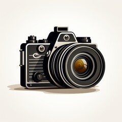 minimalistic camera image perfect for a print