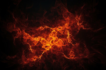Fototapeta na wymiar Religious concept of fiery hell. Flaming background of demonic evil. AI generated.