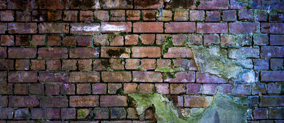 A textured brick wall with abstract pattern.