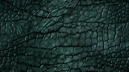 Seamless deep green alligator skin texture - obrazy, fototapety, plakaty