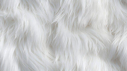 Obraz premium Seamless thick polar bear fur with snowy white strands