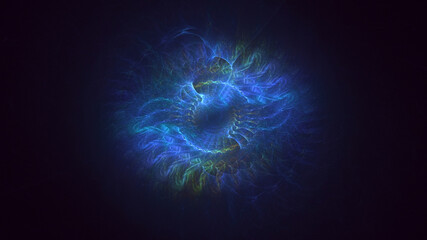 Fototapeta premium 3D manual rendering abstract colorful fractal light background