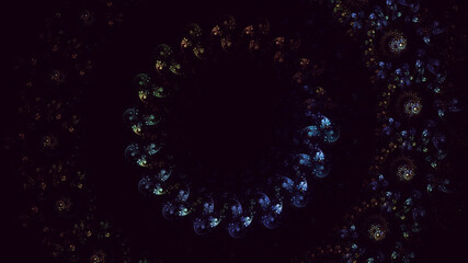 3D manual rendering abstract round light background