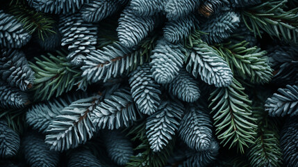 Background of fir branches. Generative AI