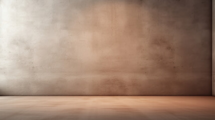 Empty wall in dark brown Colors and Shadow of Windows, Studio Background for Product Presentation
