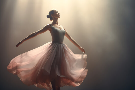 Fototapeta Ballerina dancer dancing ballet, ballerina pro, dancing woman, dancing professional