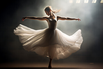 Fototapeta premium Ballerina dancer dancing ballet, ballerina pro, dancing woman, dancing professional