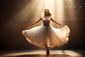 Ballerina dancer dancing ballet, ballerina pro, dancing woman, dancing professional - Powered by Adobe