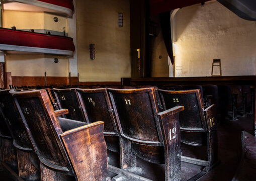 Seats inside the old opera house from the italian colonial times, Central region, Asmara, Eritrea