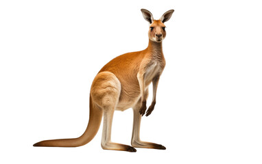 The Kangaroo Jumping Marvel on isolated background - obrazy, fototapety, plakaty