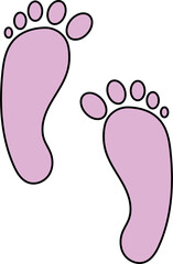 feet marks vector design illustration isolated on transparent background