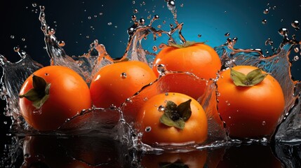 tomatoes in water splash