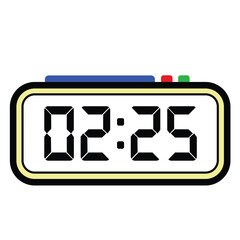 Digital Clock Time at 02:25, Time Illustration 24 Hours Format