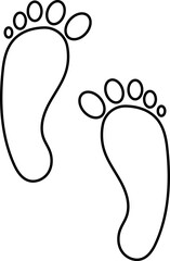 feet marks vector design illustration isolated on transparent background