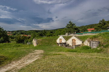 Fototapeta na wymiar Wine cellar (Tufove pivnice), Velka Trna, Kosice country, Zemplin region, Slovakia