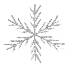 Clip art material: Hand-drawn glitter snowflake