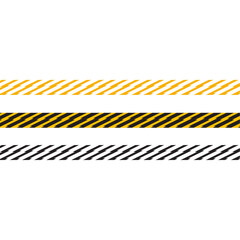 Creative Police line black and yellow stripe border. Caution tape illustration