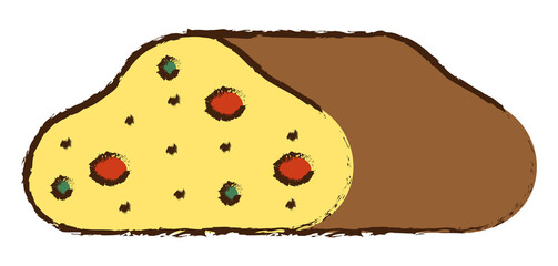 Clip art material: Hand-drawn Stollen