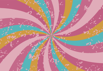 pink, yellow, blue  Radial Pattern - Graphic Design Vector