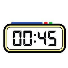 Digital Clock Time at 00:45, Time Illustration 24 Hours Format