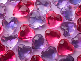 Hearts background. Valentine's day concept. 3D illustration.