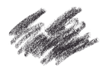 black pencil strokes isolated on transparent background