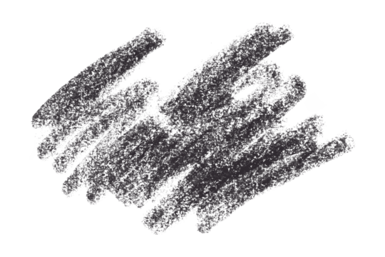 black pencil strokes isolated on transparent background