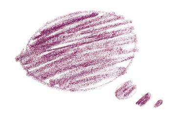 dark purple brush painting speech bubbles isolated on transparent background.