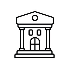 Museum icon isolate white background vector stock illustration