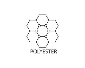 Obraz premium Polyester fabric icon. Vector illustration.
