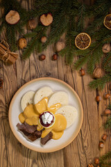 typical Czech meal called svickova at Christmas time