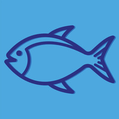 free vector fish logo template. fish icon for graphic or web design